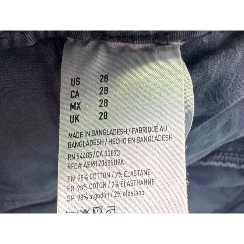 American Eagle Outfitters Men's Slim Fit‎ Flex Chino Shorts Navy Size 28